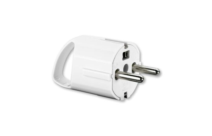 ABB Vidlice 250V/16A sdružená úchyt (ouško) IP20 bílá