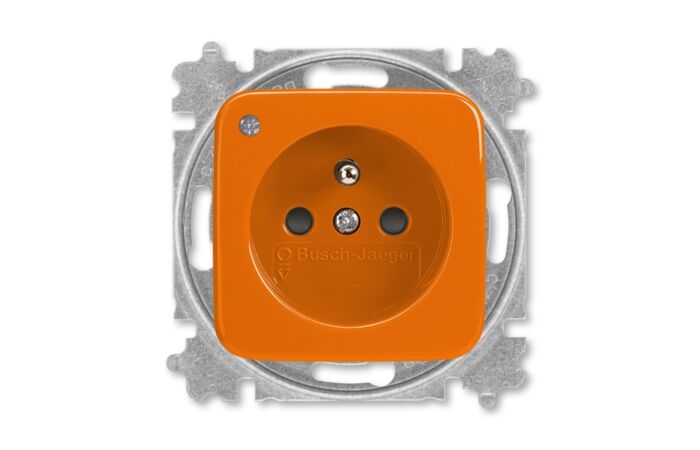 ABB Zásuvka 5589B-A02357 P,jednonásobná s clon., se signalizací provozního stavu, bezšroubová, oranžová
