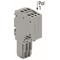 WAGO Svorka 2020-206 2vodičová pružinová Push-in CAGE CLAMP® 1,5 mm², šedá