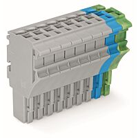 WAGO Svorka 2022-109/000-038 1vodičová pružinová Push-in CAGE CLAMP®, 4 mm², šedá/modrá/zelenožlutá