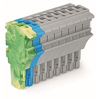 WAGO Svorka 2022-109/000-039 1vodičová pružinová Push-in CAGE CLAMP®, 4 mm², zelenožlutá/modrá/šedá