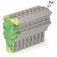 WAGO Svorka 2022-110/000-037 1vodičová pružinová Push-in CAGE CLAMP®, 4 mm², šedá/zelenožlutá