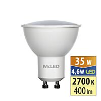 MCLED Žárovka LED 5W-50 GU10 400lm 2700K 100°