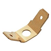 CIMCO Neizolovaný mosazný konektor 6,3x0,8/M4 2x45° (100 ks)