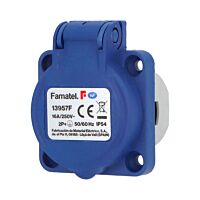 FAMATEL Zásuvka 230V/16A IP54 vestavná smyčkov.