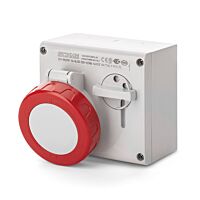 Zásuvka SCAME 32A 3P+E 415V IP67 s vyp.