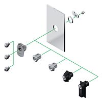 SCHNEIDER NSYSTDCXH S3X, zámek double bar, nerez