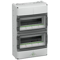 SPELSBERG Skříň AK 28 Air 28TE 315x450x155mm, na omítku, průhledné dveře, IP65