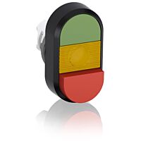 ABB Ovl. prvky modulární 22mmMPD12-11Y Dvojité tlačítko ZelenéČervené  1SFA611141R1103