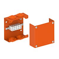 KOPOS Krabice KPK 125_PO10 1000V požárně odolná 4 x 10 mm², 125x125x48mm, kov, IP40 oranžová