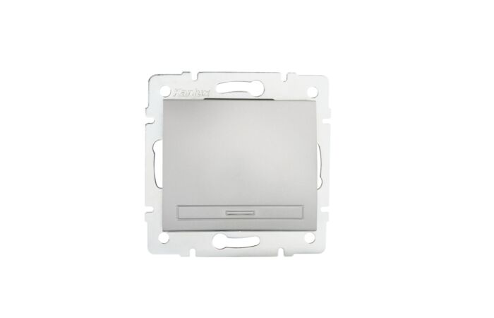 DOMO   Tlačítko - 1/0 - stříbrná