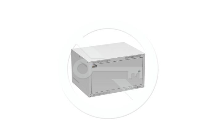 SOLARIX Skříň nástěnná GrandN-6U-645-21-G, 450mm, 19", plné dveře, IP20, šedá