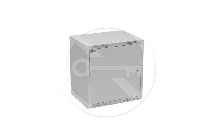SOLARIX Skříň nástěnná GrandN-12U-645-21-G, 450mm, 19", plné dveře, IP20, šedá