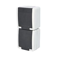 ATLAS 2K IP55 Zásuvka 2x 2P+PE, 2-násobn