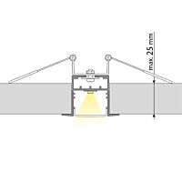 Vestavny hlinikovy profil 35x25 mm, mlec