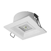 MODUS LOVATO P vestavné, univerzální optika,2W LED  280 lm  STANDARD IP20 1h , stále svítící / svítící při výpadku,  bílé