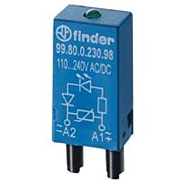FINDER Modul 99.80.0.230.98, LED+V, 110-240V AC/DC