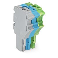 WAGO Svorka 2022-103/000-038 1vodičová pružinová Push-in CAGE CLAMP®, 4 mm², šedá/modrá/zelenožlutá