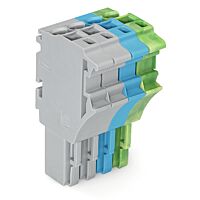 WAGO Svorka 2022-104/000-038 1vodičová pružinová Push-in CAGE CLAMP®, 4 mm², šedá/modrá/zelenožlutá