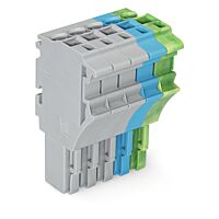 WAGO Svorka 2022-105/000-038 1vodičová pružinová Push-in CAGE CLAMP®, 4 mm², šedá/modrá/zelenožlutá