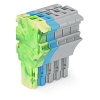 WAGO Svorka 2022-105/000-039 1vodičová pružinová Push-in CAGE CLAMP®, 4 mm², zelenožlutá/modrá/šedá