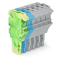 WAGO Svorka 2022-106/000-039 1vodičová pružinová Push-in CAGE CLAMP®, 4 mm², zelenožlutá/modrá/šedá