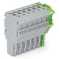 WAGO Svorka 2022-107/000-036 1vodičová pružinová Push-in CAGE CLAMP®, 4 mm², šedá/zelenožlutá
