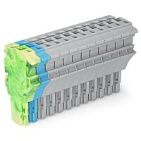 WAGO Svorka 2022-112/000-039 1vodičová pružinová Push-in CAGE CLAMP®, 4 mm², zelenožlutá/modrá/šedá