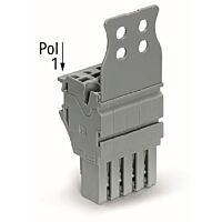 WAGO Svorka 2022-114/136-000 1vodičová pružinová Push-in CAGE CLAMP®, 4 mm², šedá