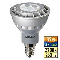 MCLED Žárovka LED 5W-35 E14 2700K 36° reflektor