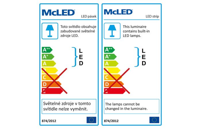 MCLED Pásek LED SMD2835 WW, 60LED/m, 14,4W/m, 1224lm/m, IP20, DC 24V, 10mm, 5m