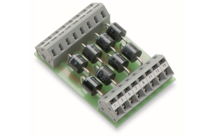 WAGO Součástkový modul s diodou S 8 ks, dioda P600B, 2,50 mm²