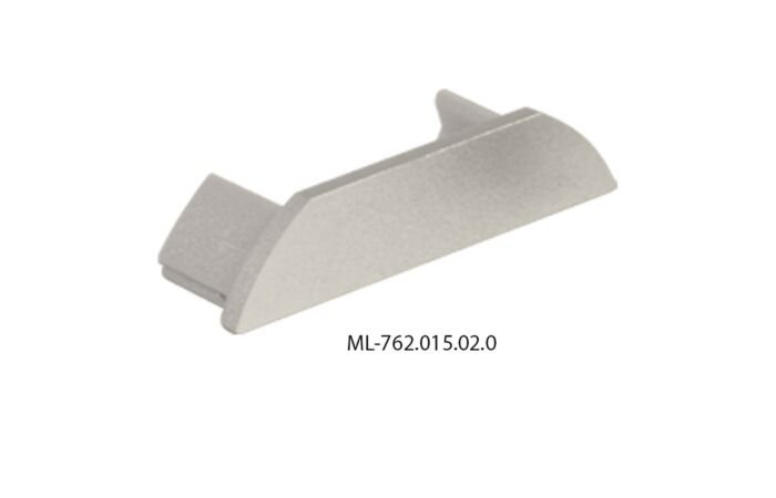 MCLED Koncovka pro PX bez otvoru stříbrná