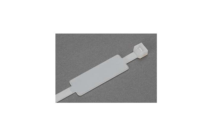 SAPISELCO Pásek vázací 200x4,5 popisovací štítek, bílá (100ks)