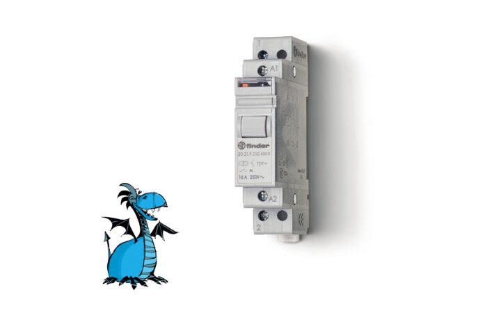 FINDER Krokový spínač 20.21.9.012.4000, 1Z/16A, 12V DC, 2 kroky