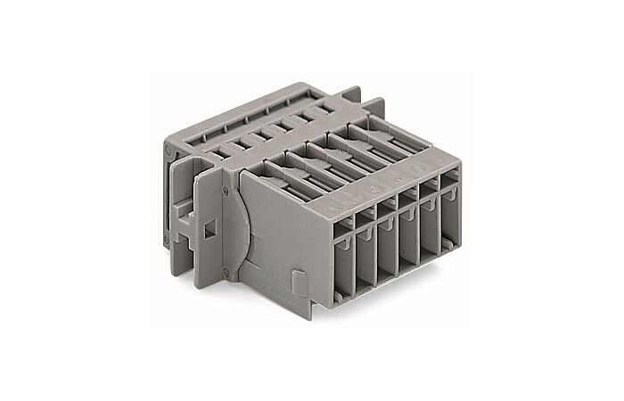 WAGO Konektor 769-615/002-000 1vodičový s pájecími piny CAGE CLAMP® 4 mm², šedá