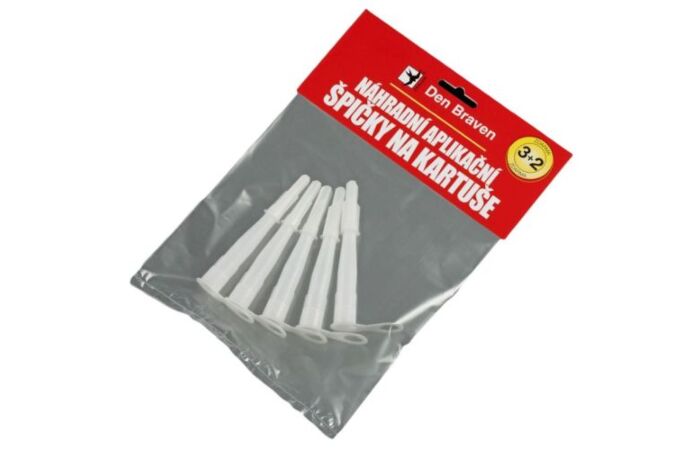 DEN BRAVEN Sada 3+2 náhradních aplikačních špiček na kartuše