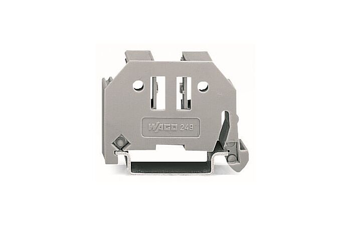 WAGO Svorka 249-117 bezšroubová koncová 10mm na DIN lištu šedá