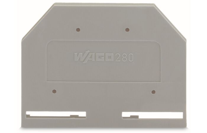 WAGO Víčko 280-301 řadové svorky (koncová bočnice a separátor) šedá