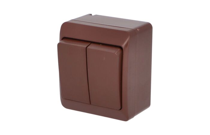 FAMATEL GALATEA Spínač  sériový č.5 10A 230V na omítku IP44 hnědá