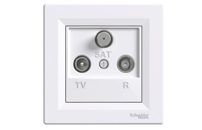 SCHNEIDER Zásuvka Asfora TV-R-SAT koncová bílá