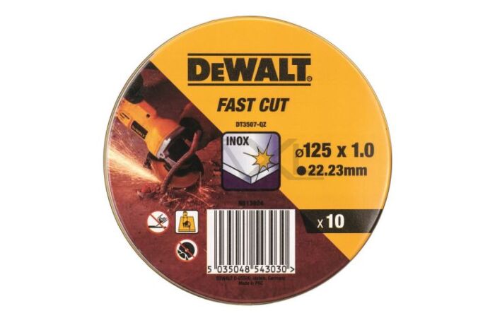 DeWALT  Sada DT3507 řezacích kotoučů na kov 125x1,0 mm (v sadě 10 ks)