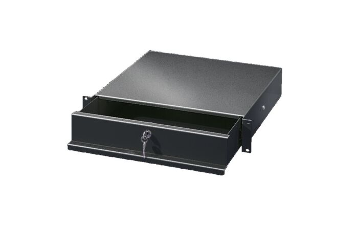 Úložná zásuvka 19'' 2U s teleskop.lištam