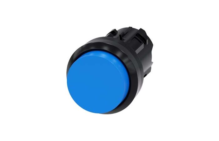 SIEMENS Tlačítko, 22 mm, kulaté, plast, modré, knoflík stiskací