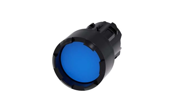 SIEMENS Tlačítko, 22 mm, kulaté, plast, modré, čelní kroužek