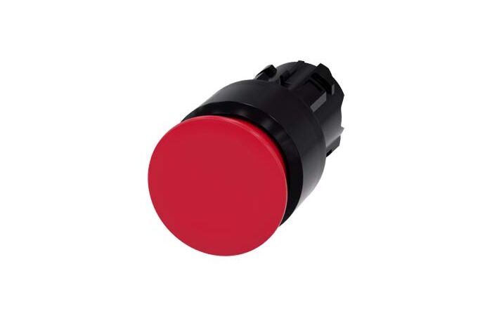 SIEMENS Tlačítko hřibové, 22 mm, kulaté, plast, červená, 30 mm
