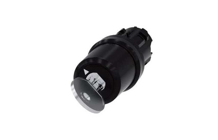 SIEMENS Spínač klíčový BKS, 22 mm, kulatý, plast, vytažení klíče O+I