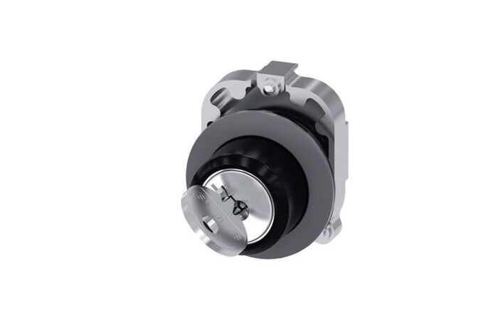 SIEMENS Spínač klíčový RONIS, 30 mm, kulatý, kov, matné provedení, vytažení klíče I