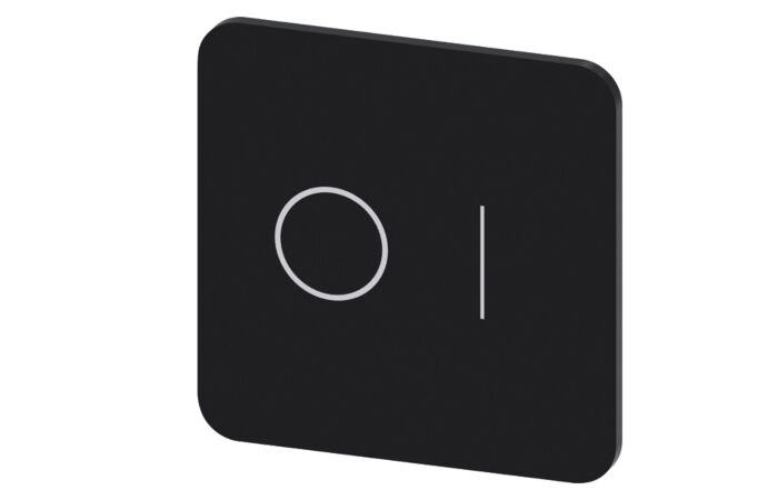 SIEMENS Štítek popisný 22 x 22 mm, štítek černý, symbol: O* I