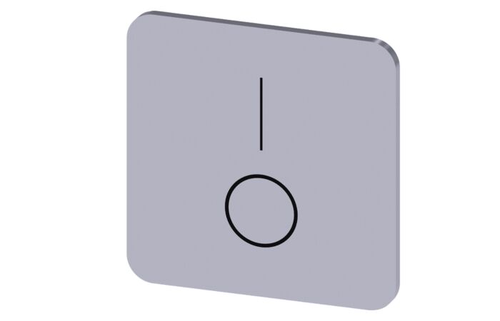 SIEMENS Štítek popisný 22 x 22 mm, štítek stříbrný, symbol: I* O (navzájem)